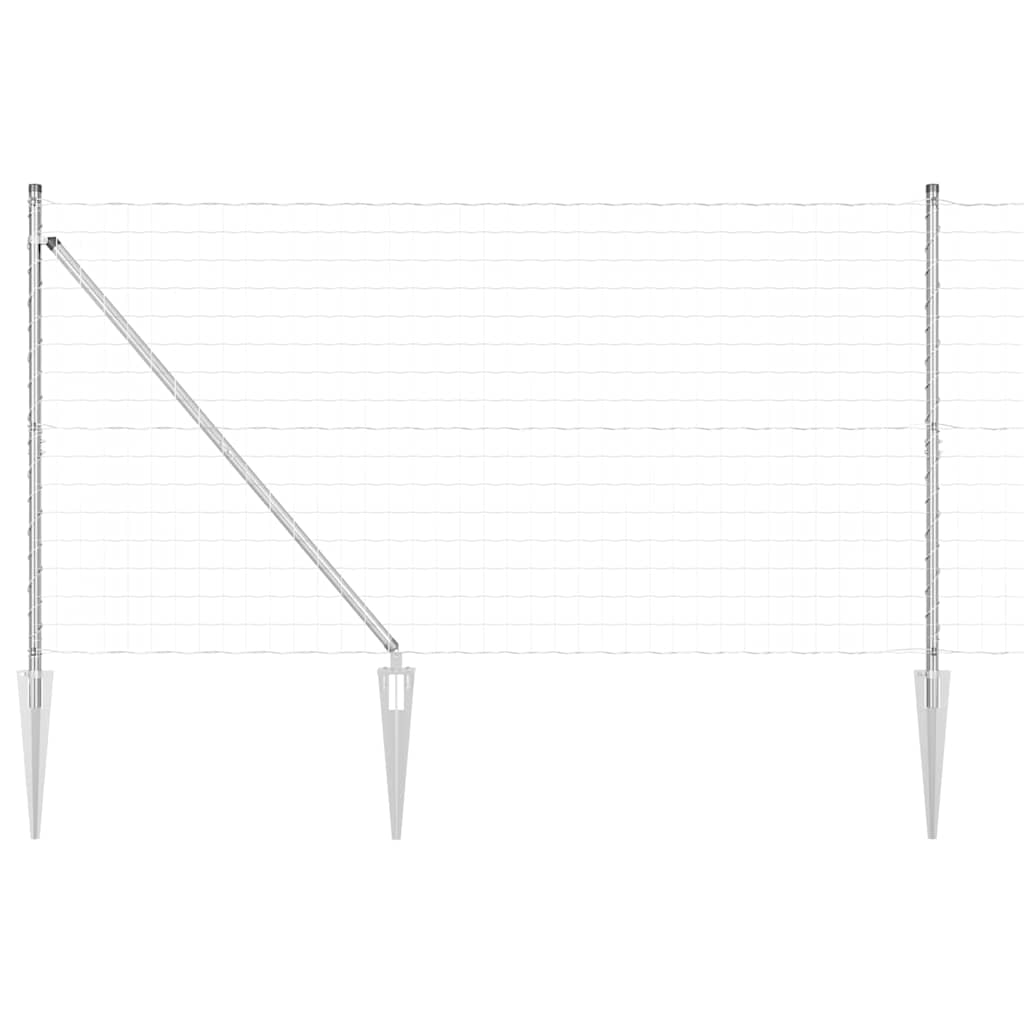 Hek met Paal Zilver 1,2 x 10 m Staal is nu te koop bij PeponiXL, paradijselijk wonen!