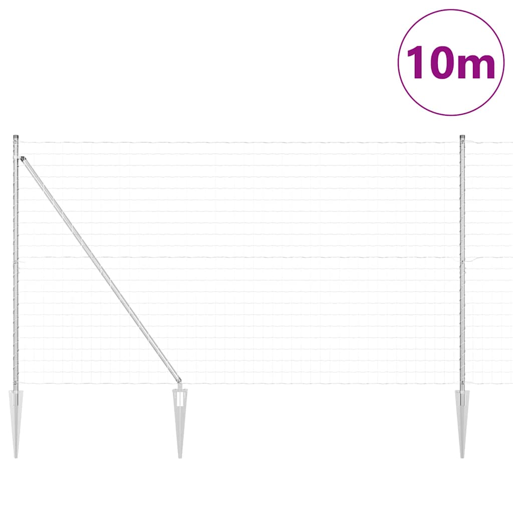 Hek met Paal Zilver 1,5 x 10 m Staal is nu te koop bij PeponiXL, paradijselijk wonen!