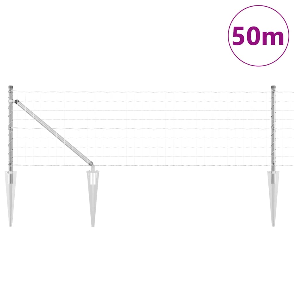 Hek met Paal Zilver 0,6 x 50 m Staal is nu te koop bij PeponiXL, paradijselijk wonen!