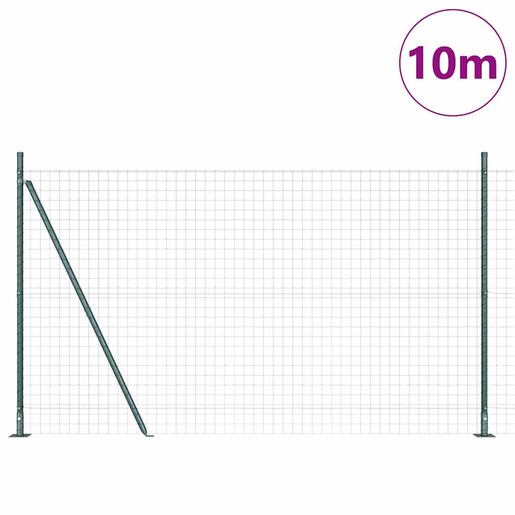 Hek met Paal Groen 1,4 x 10 m Staal en PVC is nu te koop bij PeponiXL, paradijselijk wonen!