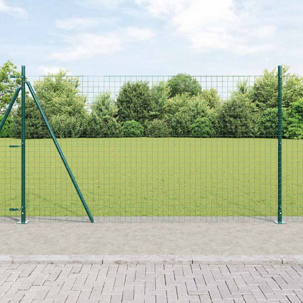 Hecke met palen Groen 1.5 x 10 m Staal is nu te koop bij PeponiXL, paradijselijk wonen!