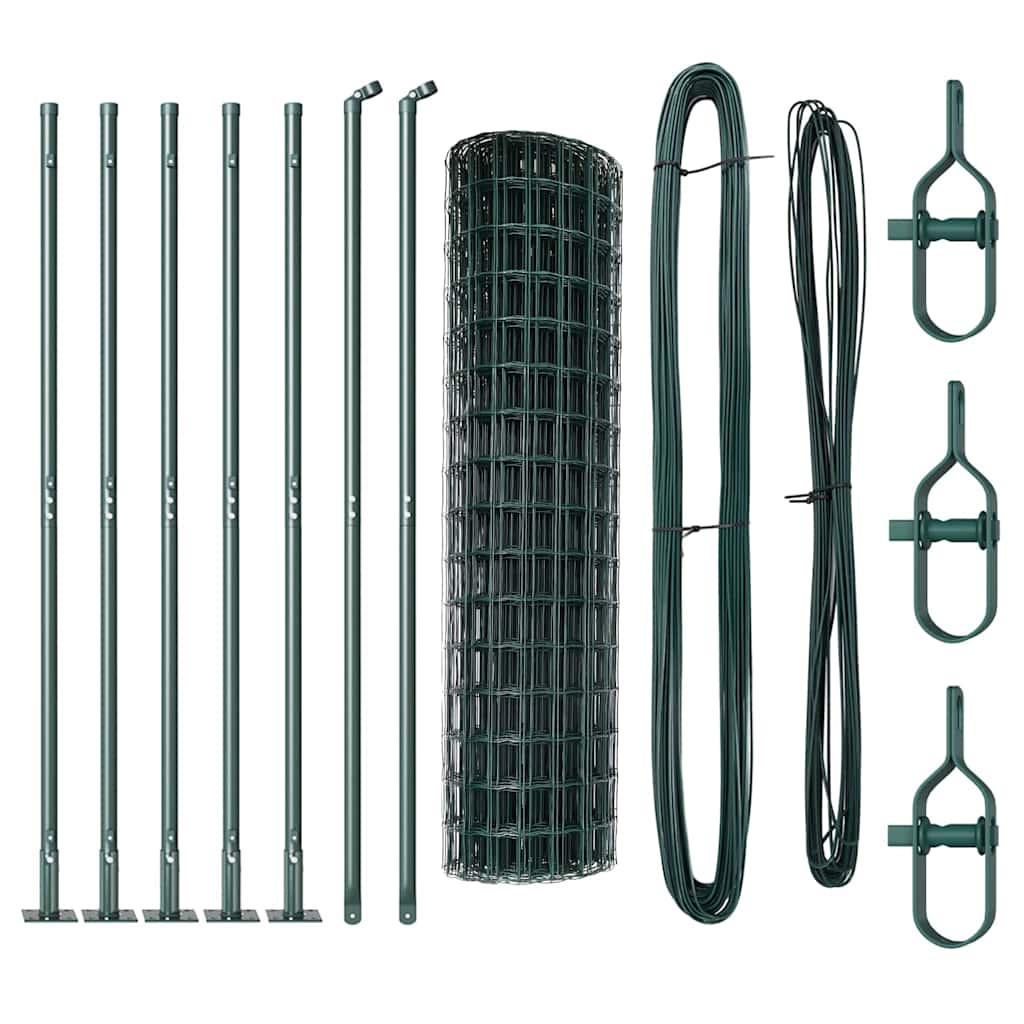 Hek met Paal Groen 1,2 x 10 m Staal en PVC is nu te koop bij PeponiXL, paradijselijk wonen!