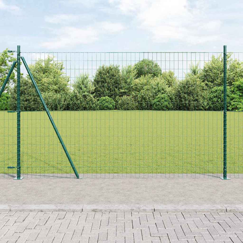 Hek met Paal Groen 1,6 x 10 m Staal en PVC is nu te koop bij PeponiXL, paradijselijk wonen!