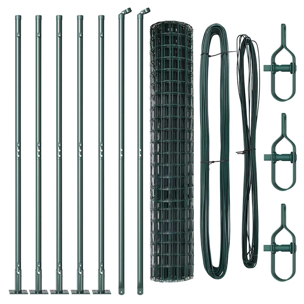 Hek met Paal Groen 1,6 x 10 m Staal en PVC is nu te koop bij PeponiXL, paradijselijk wonen!