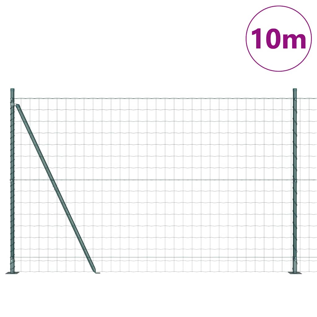 Hek met Paal Groen 1,6 x 10 m Staal en PVC is nu te koop bij PeponiXL, paradijselijk wonen!