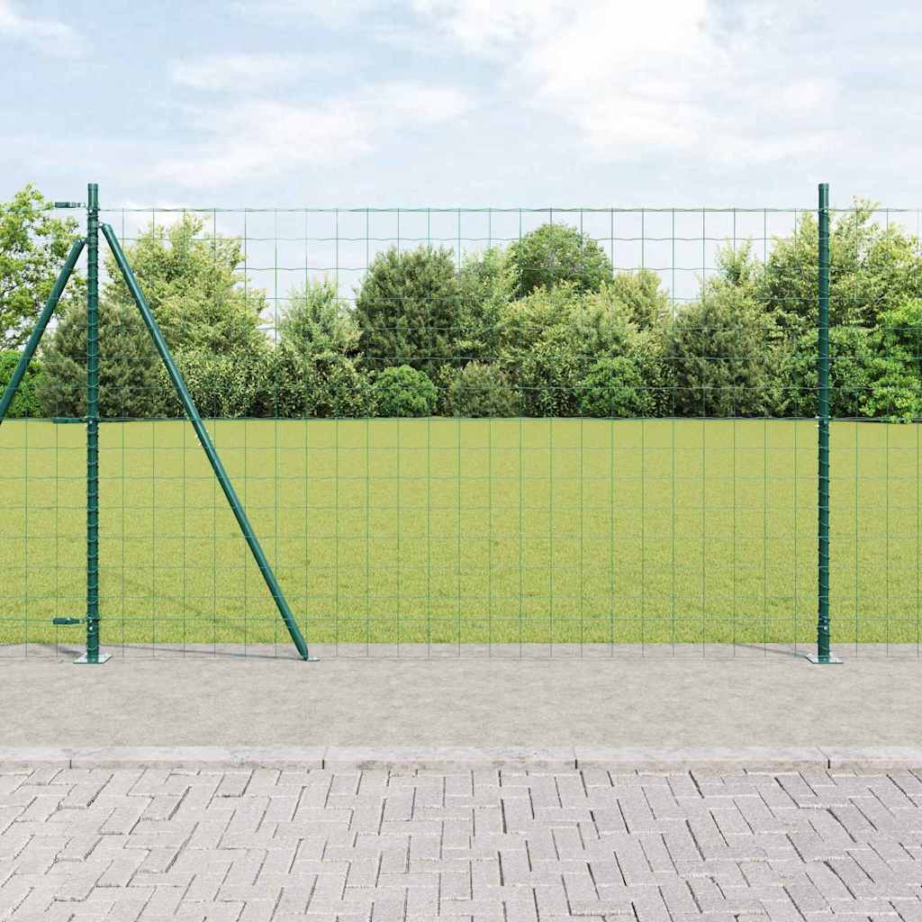 Hek met Paal Groen 1,4 x 10 m Staal en PVC is nu te koop bij PeponiXL, paradijselijk wonen!