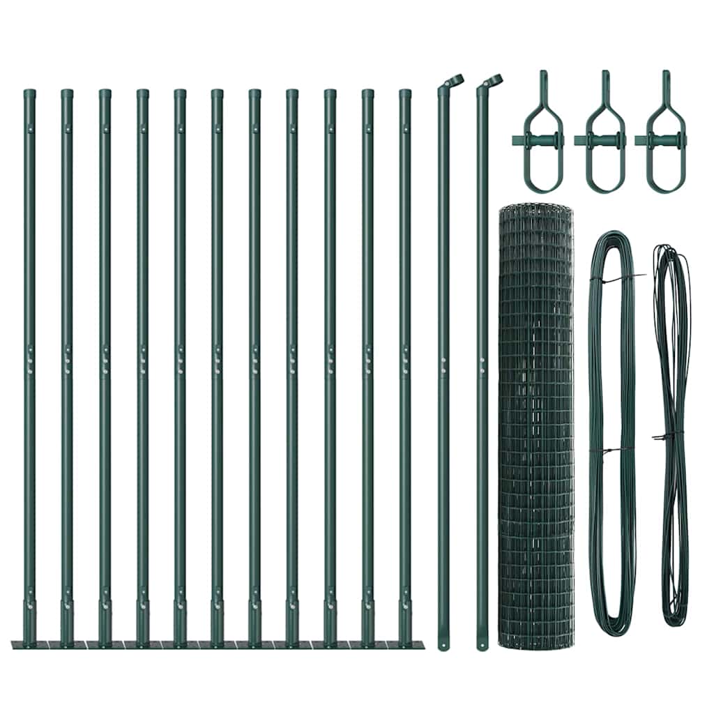 Hek met Paal Groen 1,2 x 25 m Staal en PVC is nu te koop bij PeponiXL, paradijselijk wonen!