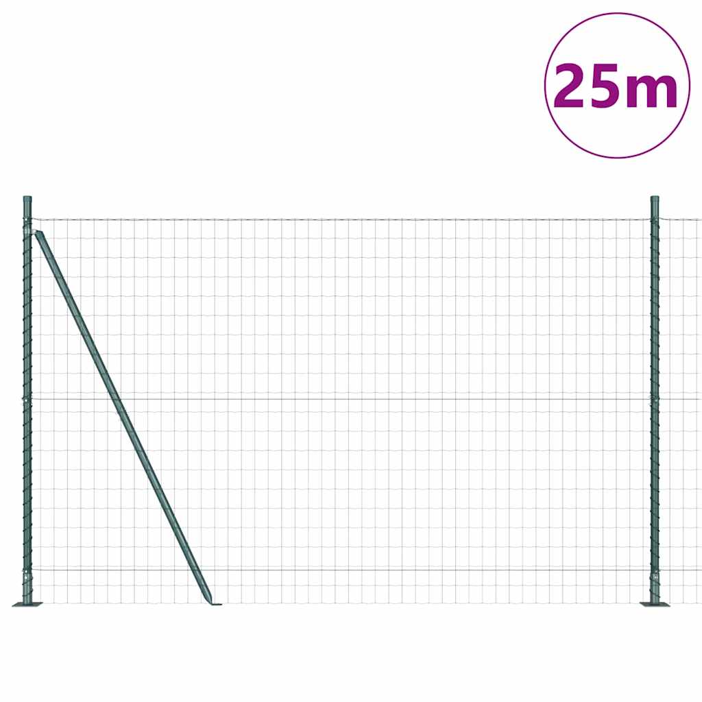 Hek met Paal Groen 1,2 x 25 m Staal en PVC is nu te koop bij PeponiXL, paradijselijk wonen!