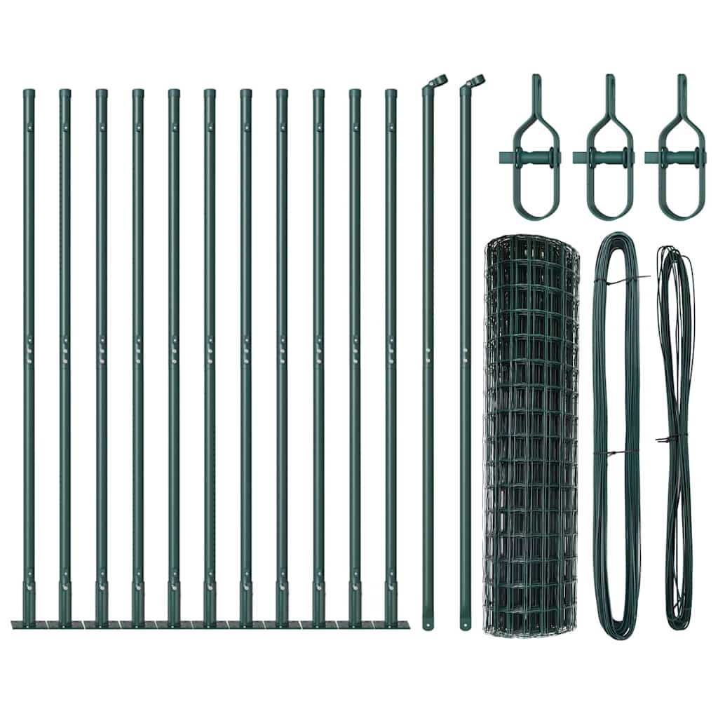 Hek met Paal Groen 1 x 25 m Staal en PVC is nu te koop bij PeponiXL, paradijselijk wonen!