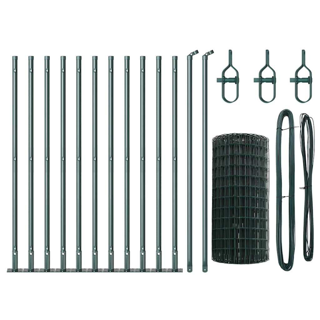 Hek met Paal Groen 0,6 x 25 m Staal en PVC is nu te koop bij PeponiXL, paradijselijk wonen!