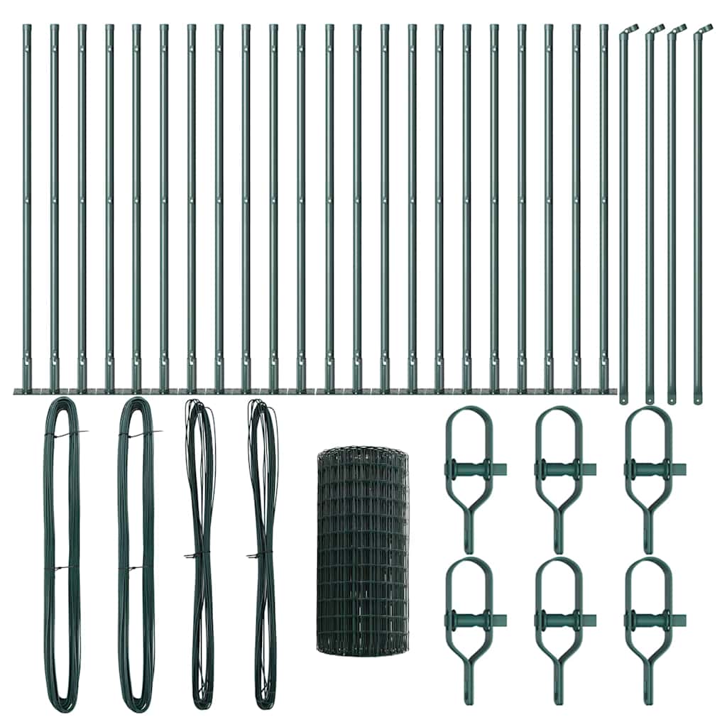 Hek met Paal Groen 0,4 x 50 m Staal en PVC is nu te koop bij PeponiXL, paradijselijk wonen!