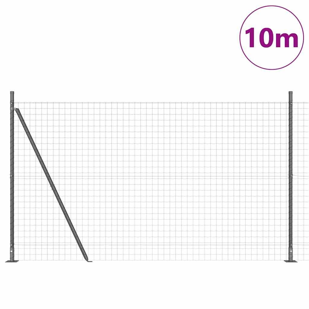 Hek met Paal Grijs 1,6 x 10 m Staal en PVC is nu te koop bij PeponiXL, paradijselijk wonen!