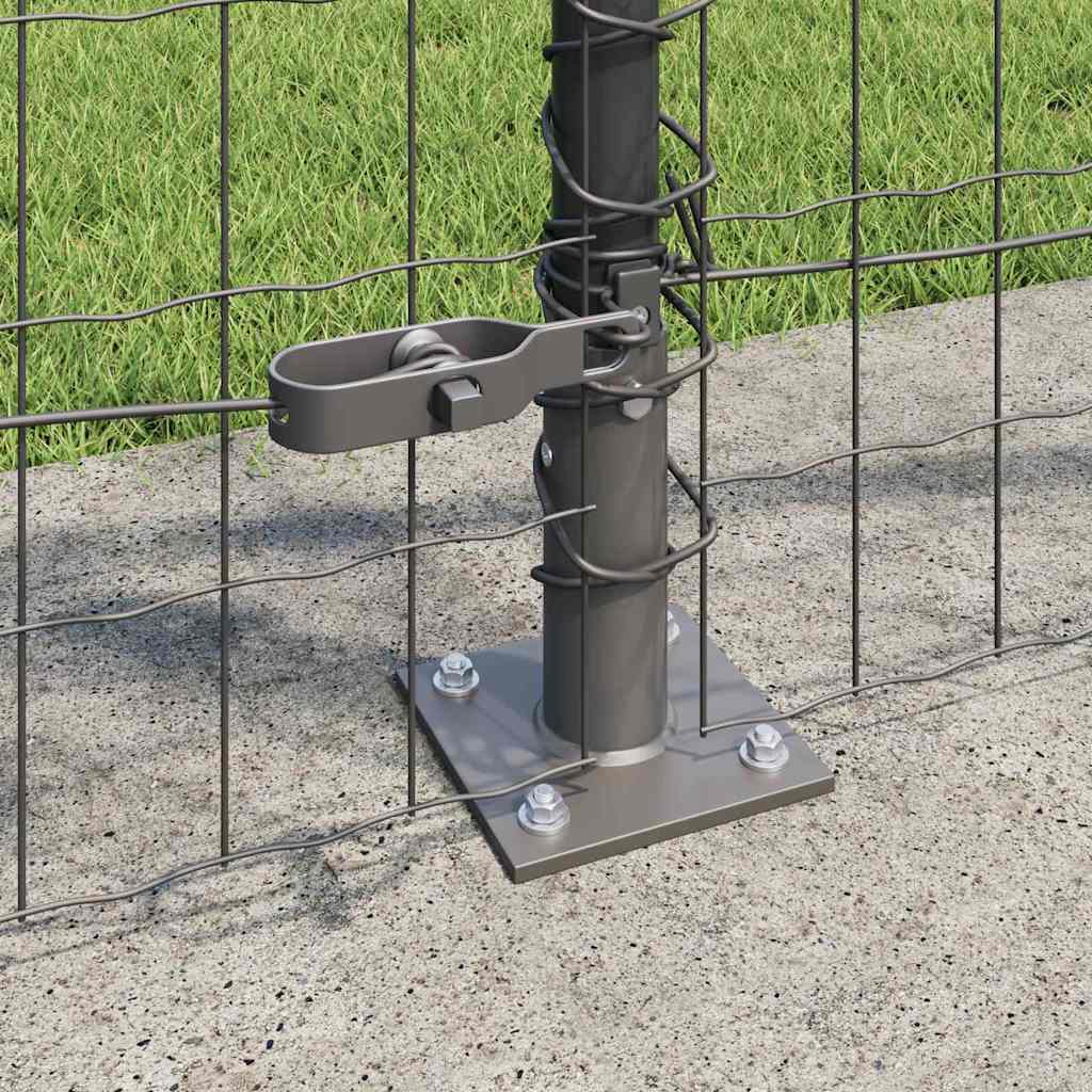 Hek met Paal Grijs 0,8 x 10 m Staal en PVC is nu te koop bij PeponiXL, paradijselijk wonen!