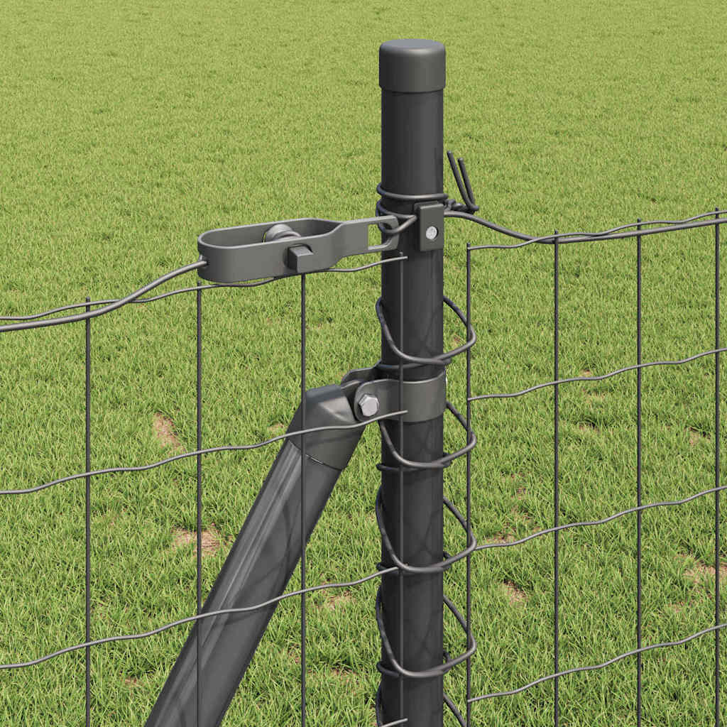 Hek met Paal Grijs 1 x 10 m Staal en PVC is nu te koop bij PeponiXL, paradijselijk wonen!