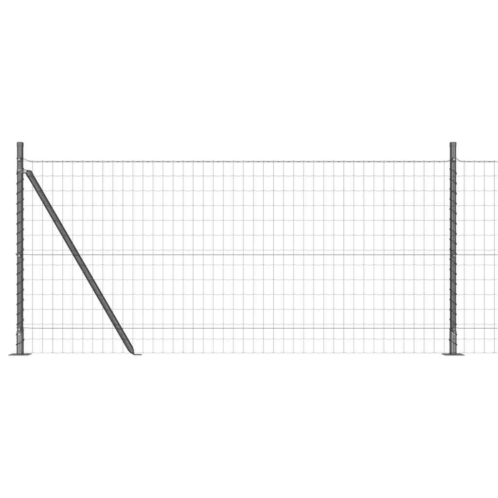 Hek met Paal Grijs 1 x 10 m Staal en PVC is nu te koop bij PeponiXL, paradijselijk wonen!