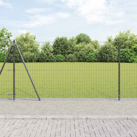 Hek met Paal Grijs 1,2 x 10 m Staal en PVC is nu te koop bij PeponiXL, paradijselijk wonen!