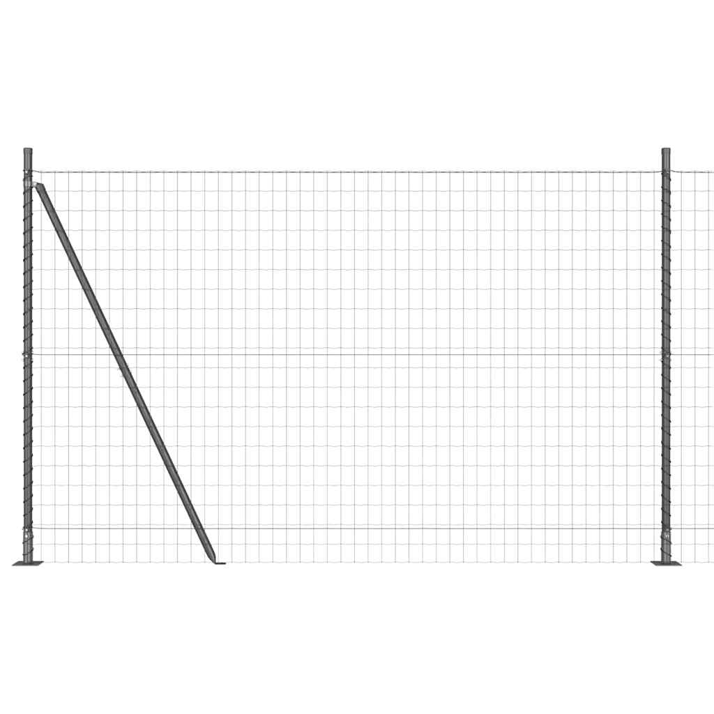 Hek met Paal Grijs 1,4 x 10 m Staal en PVC is nu te koop bij PeponiXL, paradijselijk wonen!