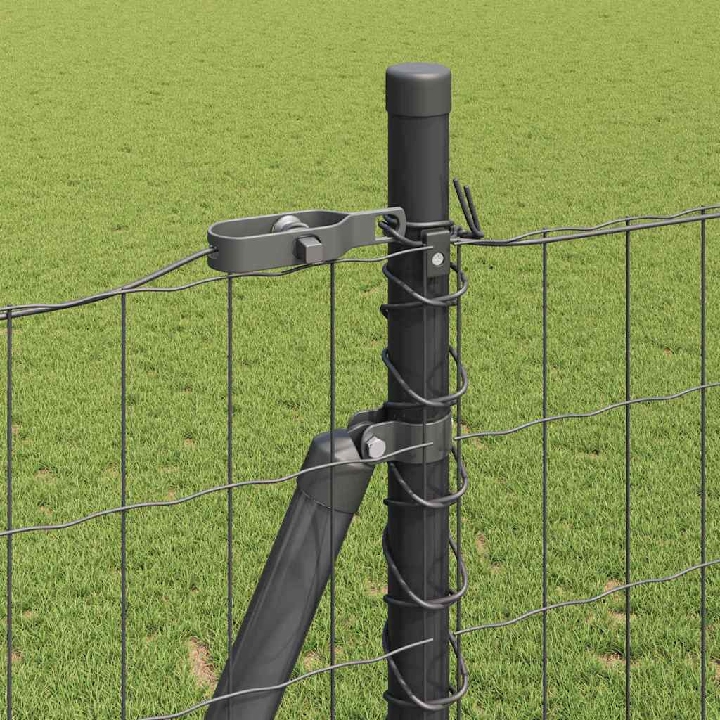 Hek met Paal Grijs 1,4 x 10 m Staal en PVC is nu te koop bij PeponiXL, paradijselijk wonen!