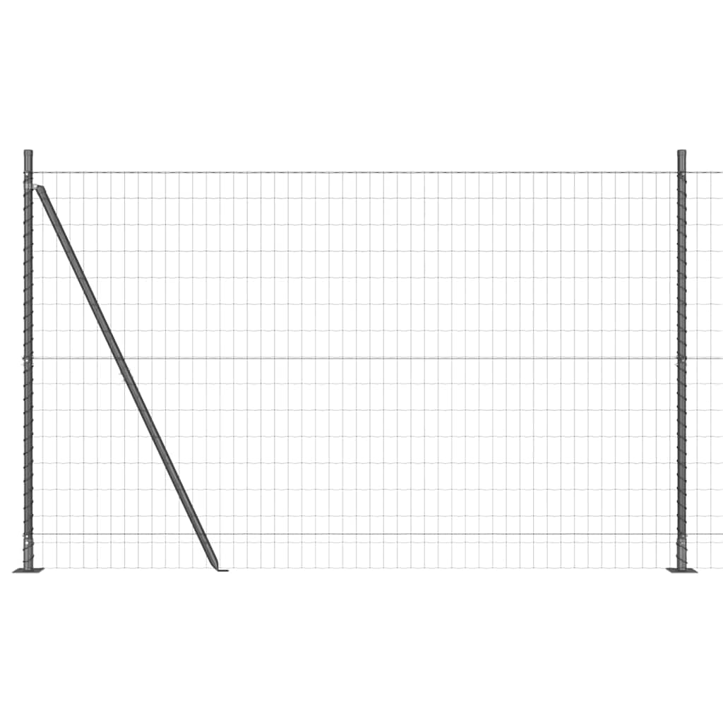 Hek met Paal Grijs 1,4 x 10 m Staal en PVC is nu te koop bij PeponiXL, paradijselijk wonen!