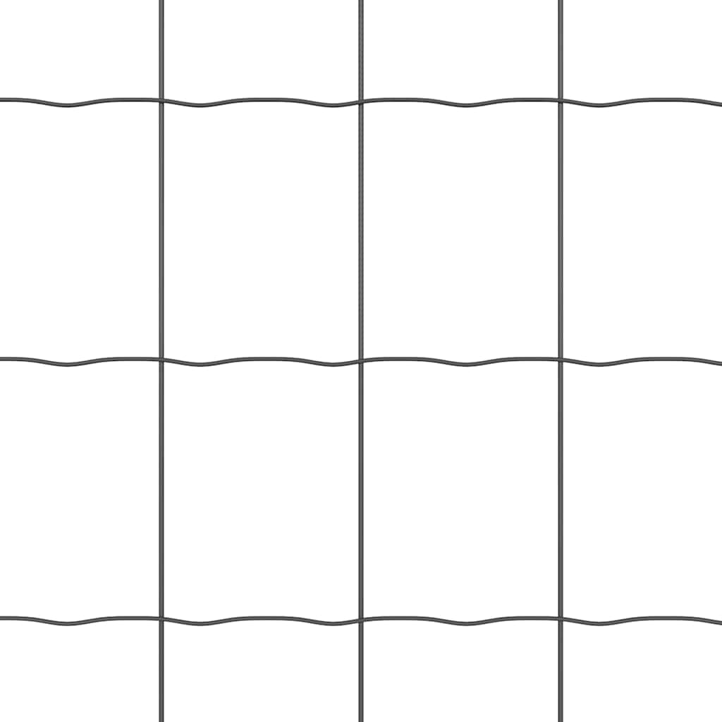 Hek met Paal Grijs 0,4 x 10 m Staal en PVC is nu te koop bij PeponiXL, paradijselijk wonen!
