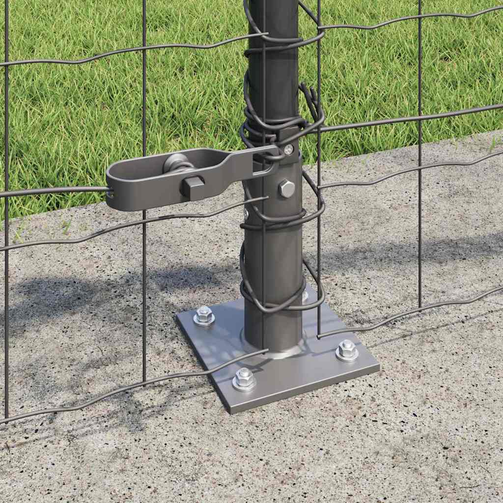 Hek met Paal Grijs 0,4 x 10 m Staal en PVC is nu te koop bij PeponiXL, paradijselijk wonen!