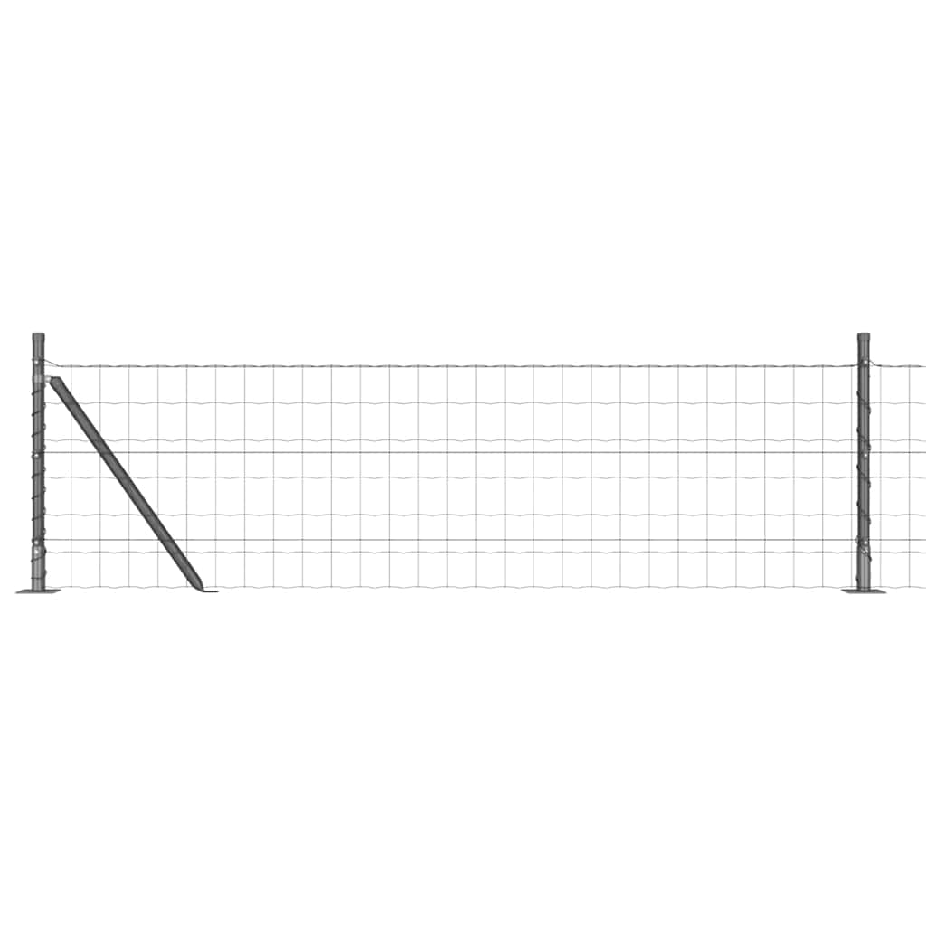 Hek met Paal Grijs 0,4 x 10 m Staal en PVC is nu te koop bij PeponiXL, paradijselijk wonen!