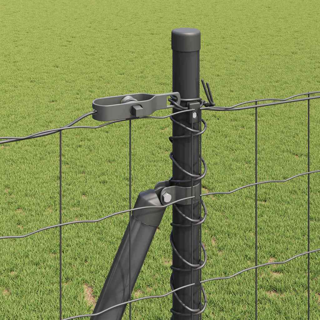 Hek met Paal Grijs 1,6 x 10 m Staal en PVC is nu te koop bij PeponiXL, paradijselijk wonen!