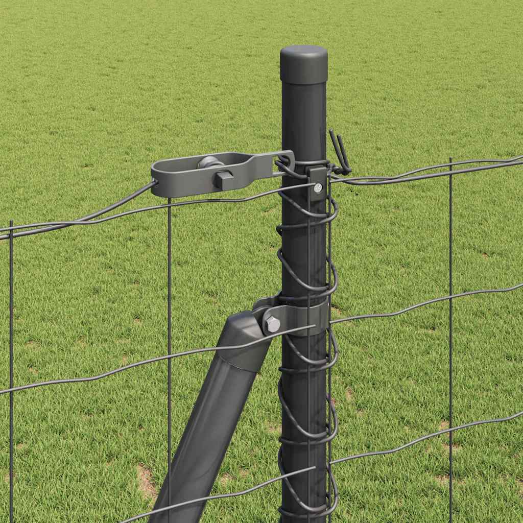 Hek met Paal Grijs 1,6 x 10 m Staal en PVC is nu te koop bij PeponiXL, paradijselijk wonen!