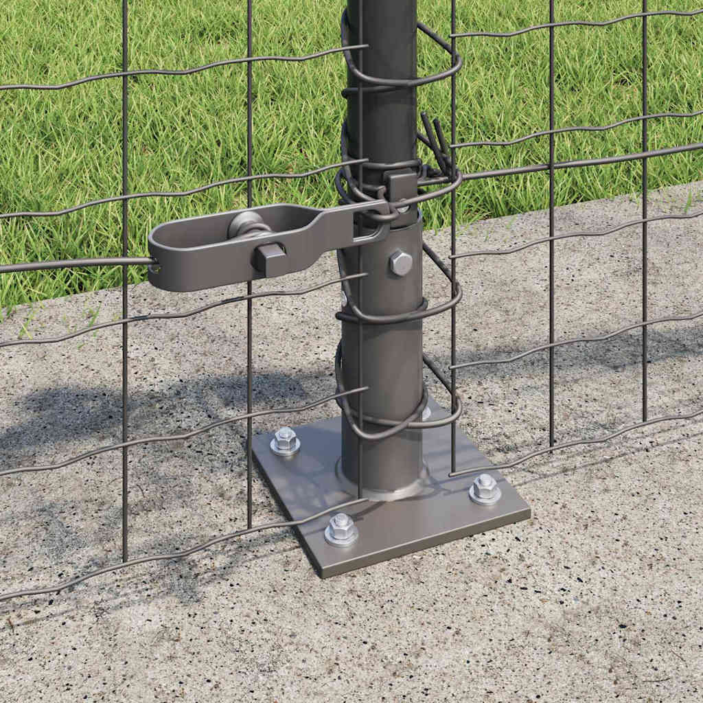 Hek met Paal Grijs 0,4 x 25 m Staal en PVC is nu te koop bij PeponiXL, paradijselijk wonen!