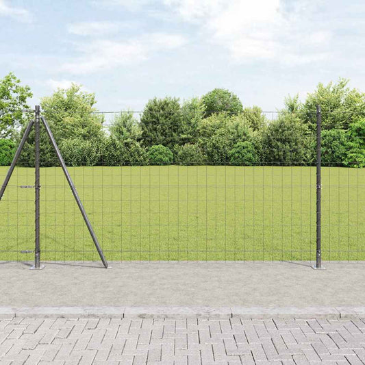 Hek met Paal Grijs 1,2 x 25 m Staal en PVC is nu te koop bij PeponiXL, paradijselijk wonen!