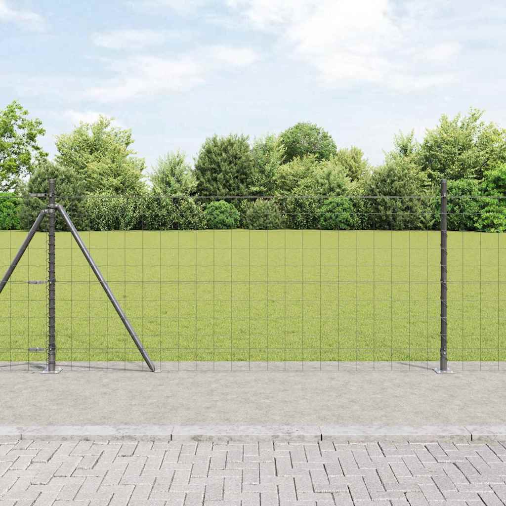 Hek met Paal Grijs 1 x 25 m Staal is nu te koop bij PeponiXL, paradijselijk wonen!