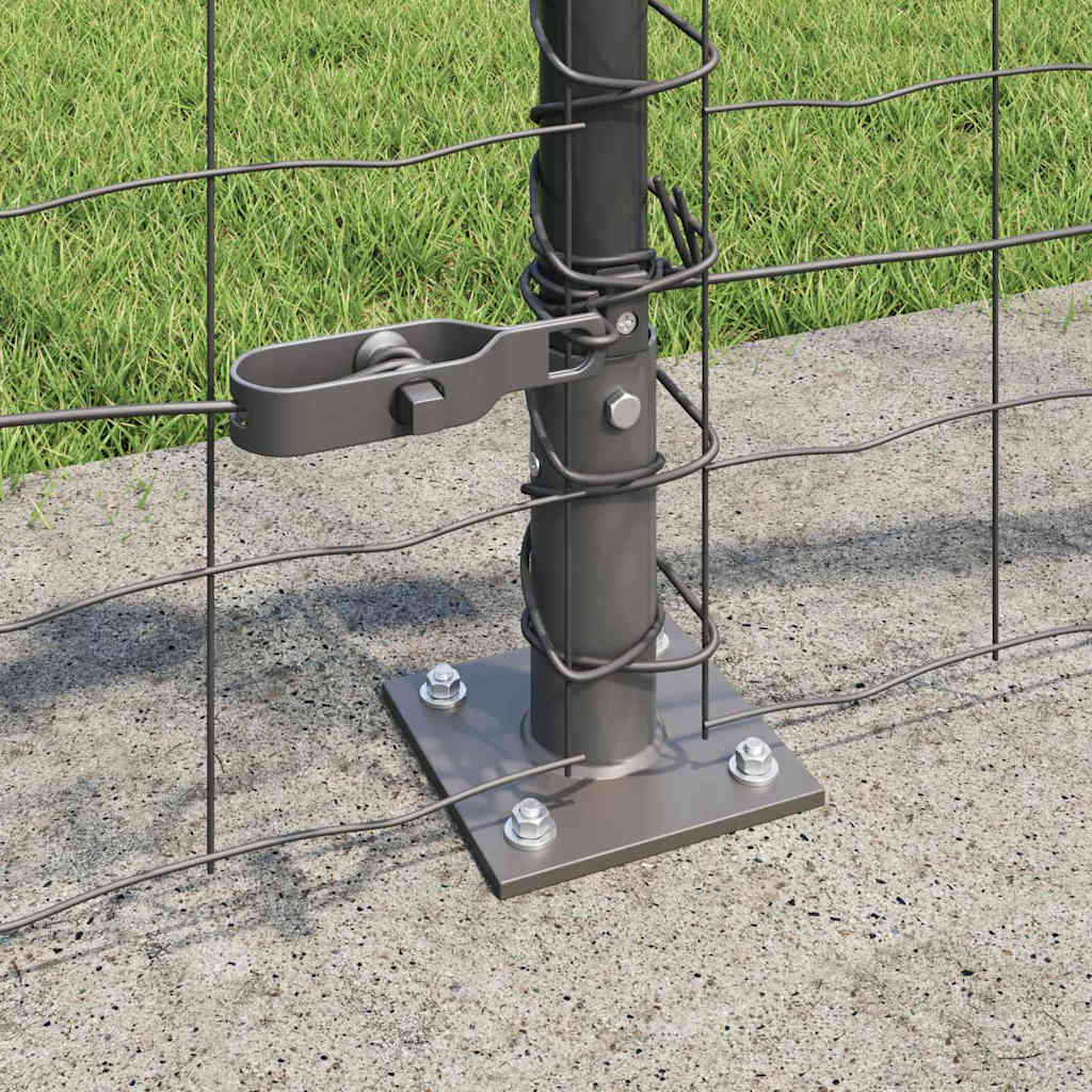 Hek met Paal Grijs 0,4 x 50 m Staal en PVC is nu te koop bij PeponiXL, paradijselijk wonen!