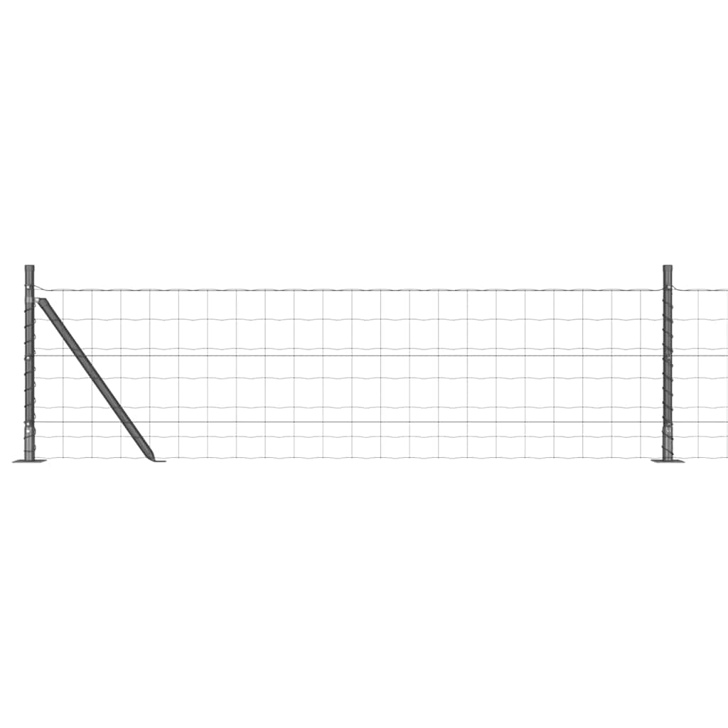 Hek met Paal Grijs 0,4 x 50 m Staal en PVC is nu te koop bij PeponiXL, paradijselijk wonen!
