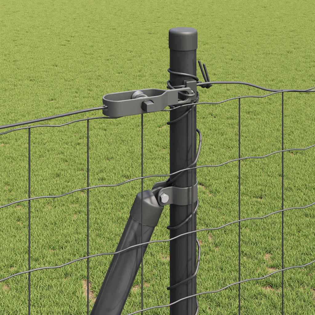 Hek met Paal Grijs 1,6 x 10 m Staal en PVC is nu te koop bij PeponiXL, paradijselijk wonen!