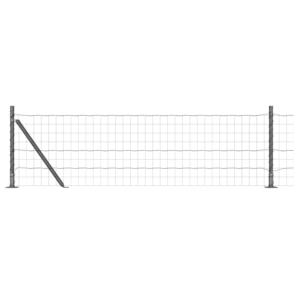 Hek met Paal Grijs 0,4 x 25 m Staal en PVC is nu te koop bij PeponiXL, paradijselijk wonen!
