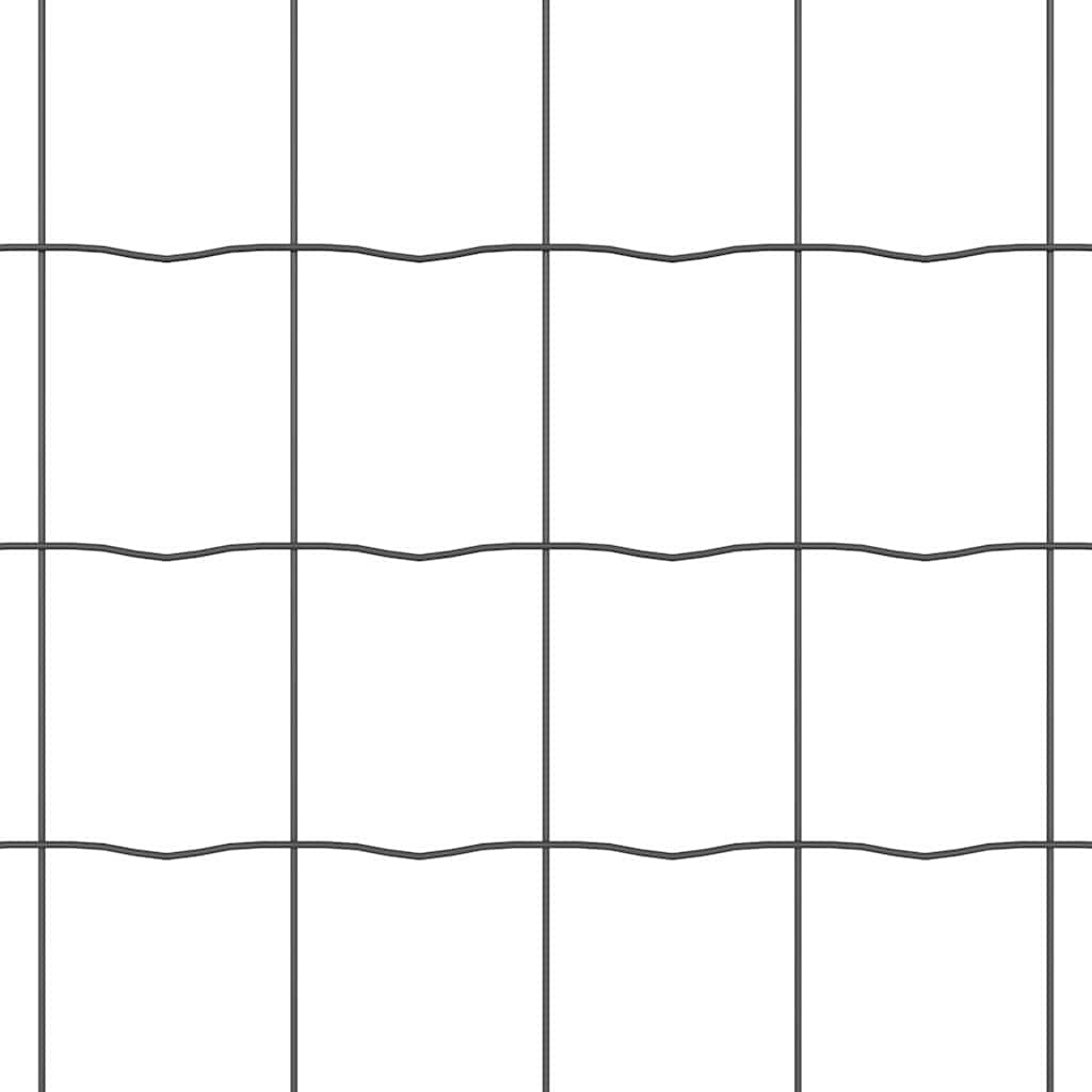 Hek met Paal Grijs 0,4 x 50 m Staal en PVC is nu te koop bij PeponiXL, paradijselijk wonen!