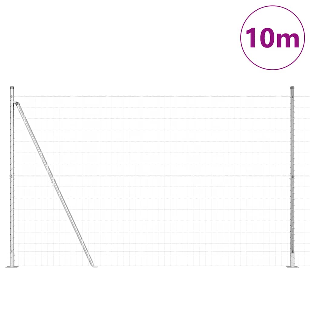 Hek met Paal Zilver 1,5 x 10 m Staal is nu te koop bij PeponiXL, paradijselijk wonen!