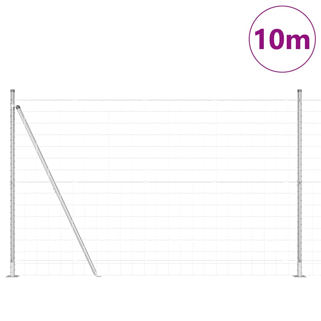 Hek met Paal Zilver 1,4 x 10 m Staal is nu te koop bij PeponiXL, paradijselijk wonen!