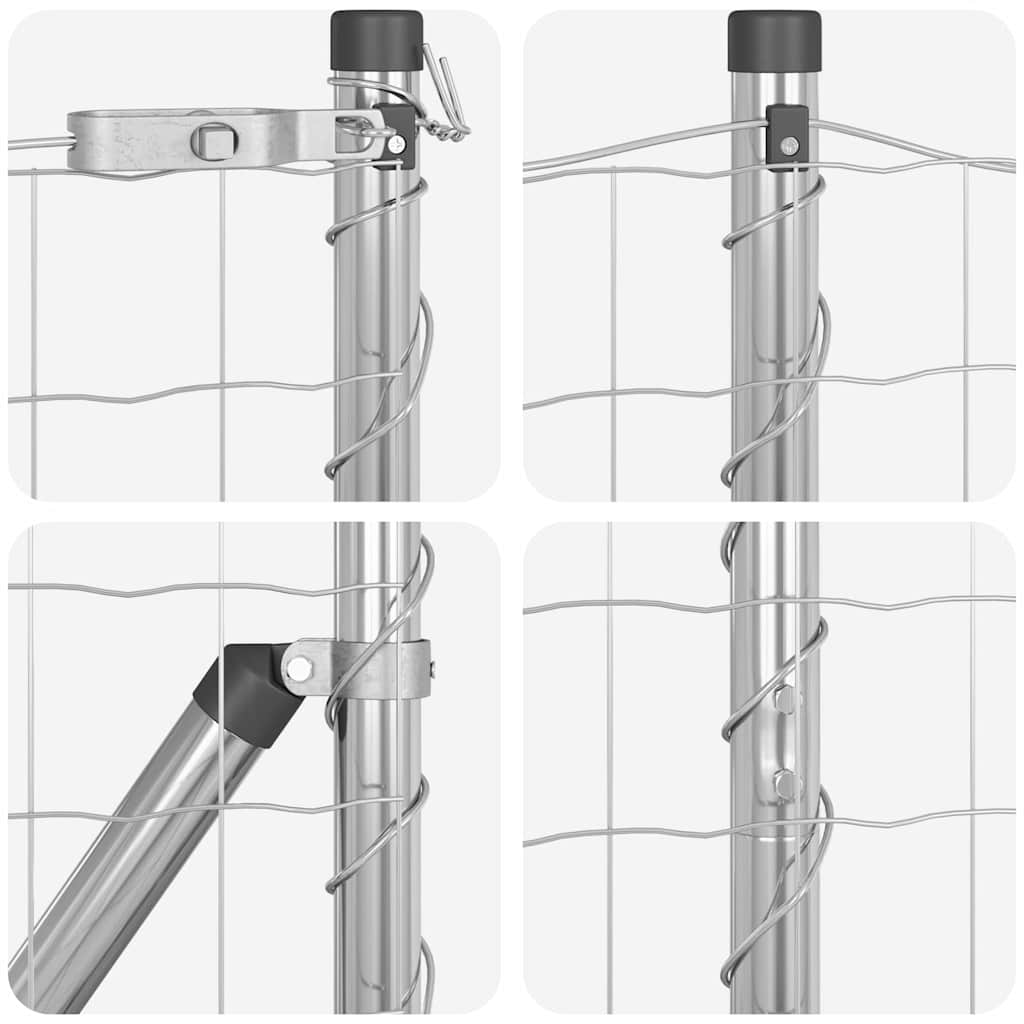 Hek met Paal Zilver 1,2 x 25 m Staal is nu te koop bij PeponiXL, paradijselijk wonen!