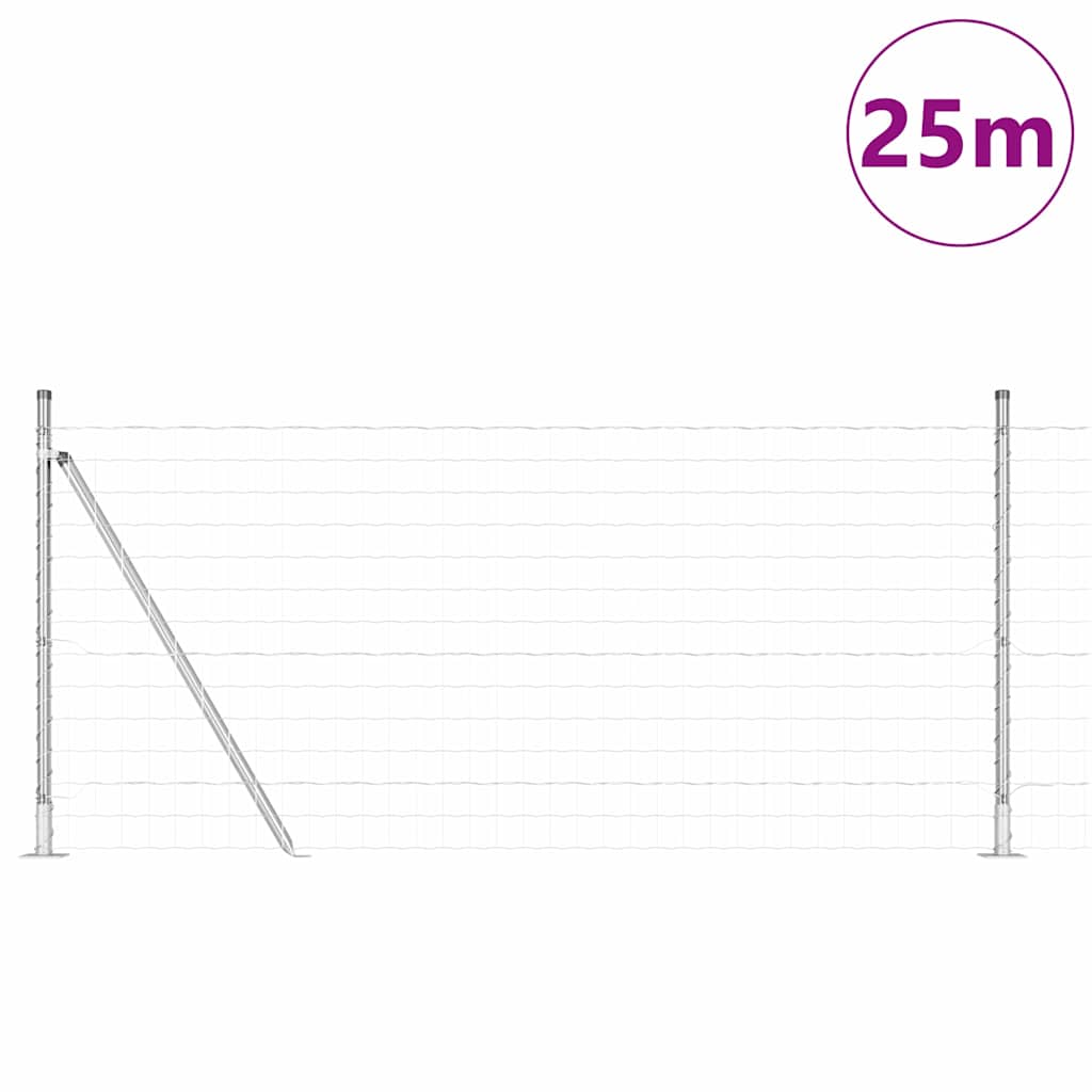 Hek met Paal Zilver 0,8 x 25 m Staal is nu te koop bij PeponiXL, paradijselijk wonen!