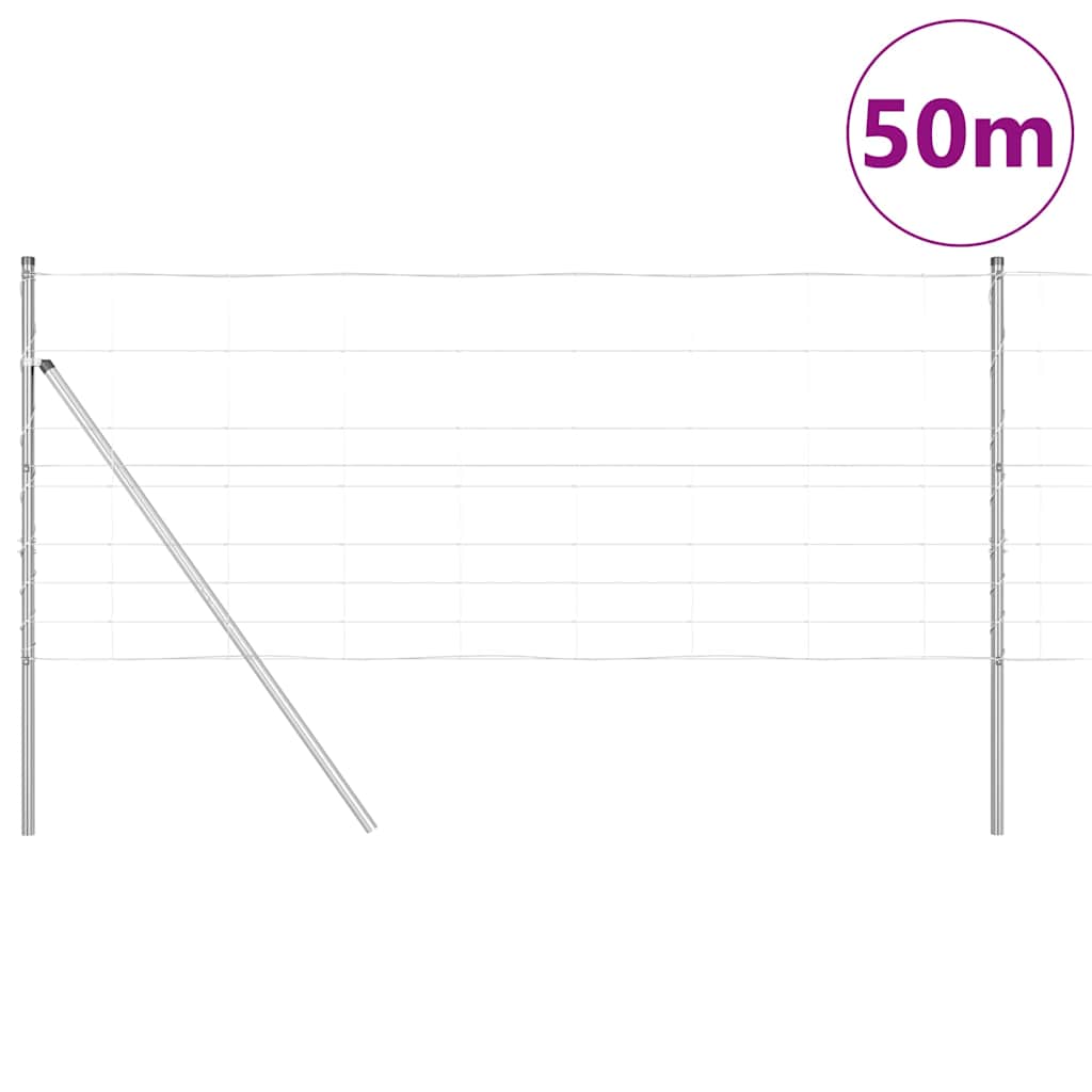 Afrasteringspaal Gegalvaniseerd 50 x 1 m Staal is nu te koop bij PeponiXL, paradijselijk wonen!
