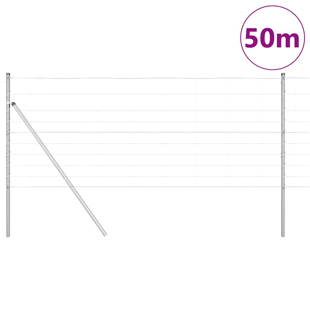 Afrasteringspaal Gegalvaniseerd 50 x 1 m Staal is nu te koop bij PeponiXL, paradijselijk wonen!
