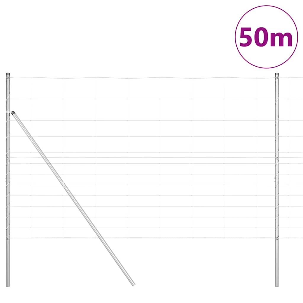 Afrasteringspaal Gegalvaniseerd 50 x 1,5 m Staal is nu te koop bij PeponiXL, paradijselijk wonen!