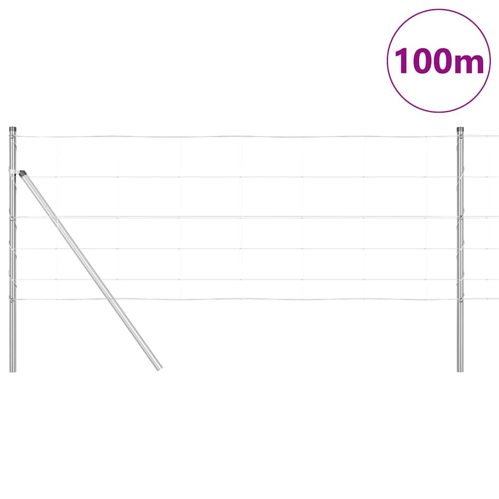 Afrasteringspaal Gegalvaniseerd 100 x 0,8 m Staal is nu te koop bij PeponiXL, paradijselijk wonen!