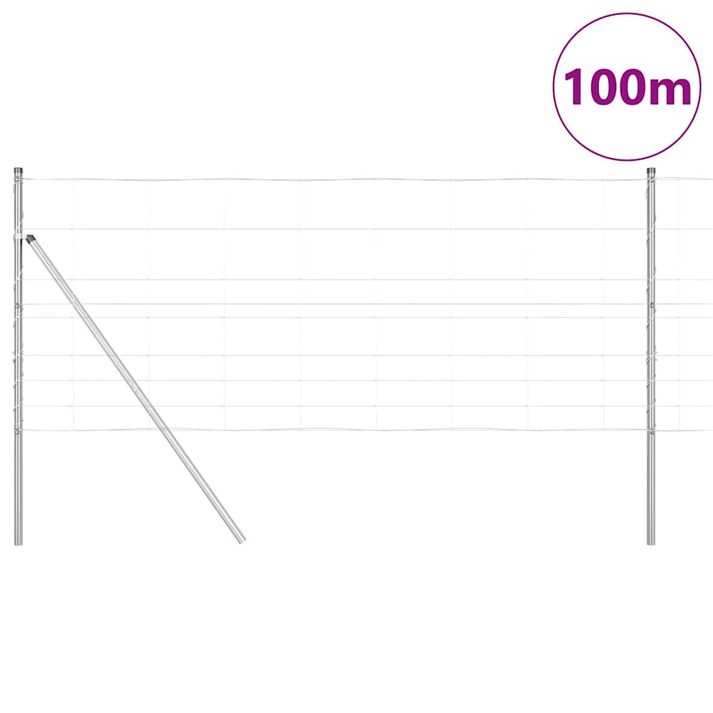 Afrasteringspaal Gegalvaniseerd 100 x 1 m Staal is nu te koop bij PeponiXL, paradijselijk wonen!