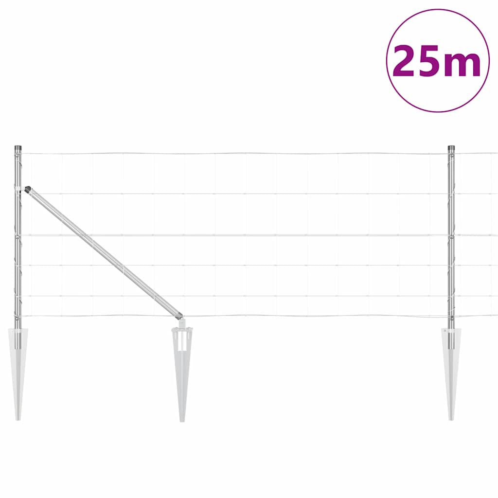 Afrasteringspaal Gegalvaniseerd 25 x 0,8 m Staal is nu te koop bij PeponiXL, paradijselijk wonen!