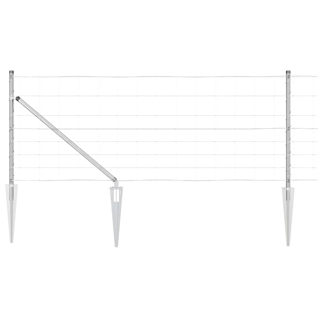 Afrasteringspaal Gegalvaniseerd 25 x 0,8 m Staal is nu te koop bij PeponiXL, paradijselijk wonen!