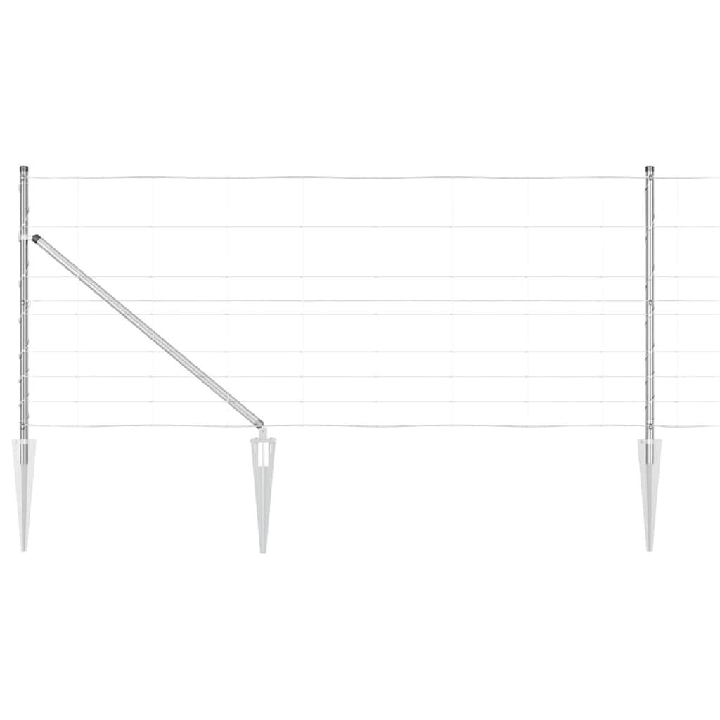 Afrasteringspaal Gegalvaniseerd 25 x 1 m Staal is nu te koop bij PeponiXL, paradijselijk wonen!