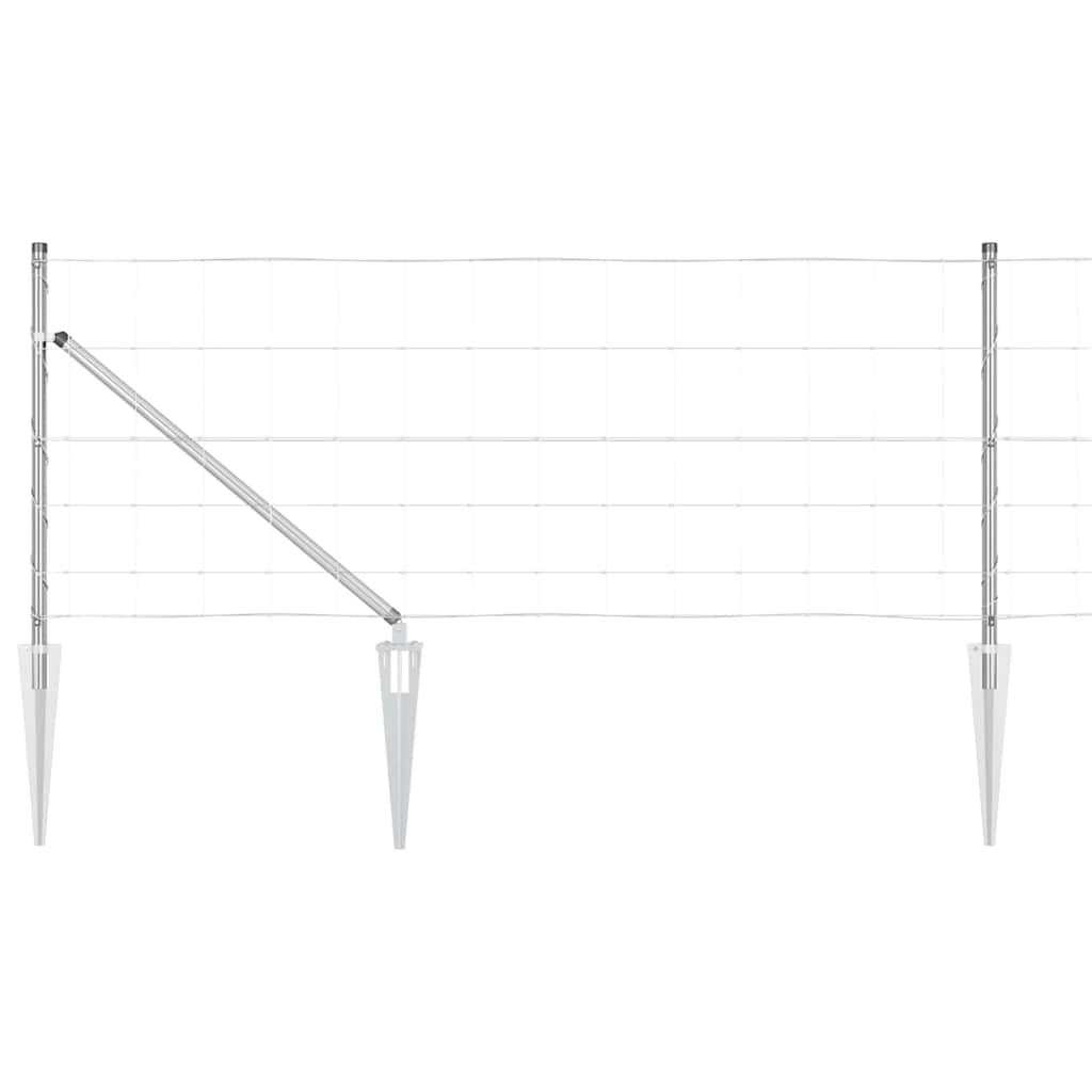 Afrasteringspaal Gegalvaniseerd 50 x 0,8 m Staal is nu te koop bij PeponiXL, paradijselijk wonen!