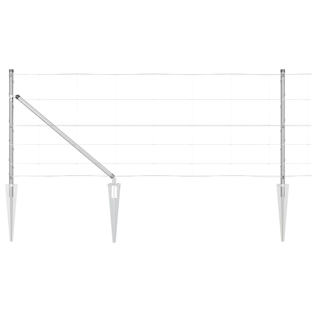 Afrasteringspaal Gegalvaniseerd 50 x 0,8 m Staal is nu te koop bij PeponiXL, paradijselijk wonen!